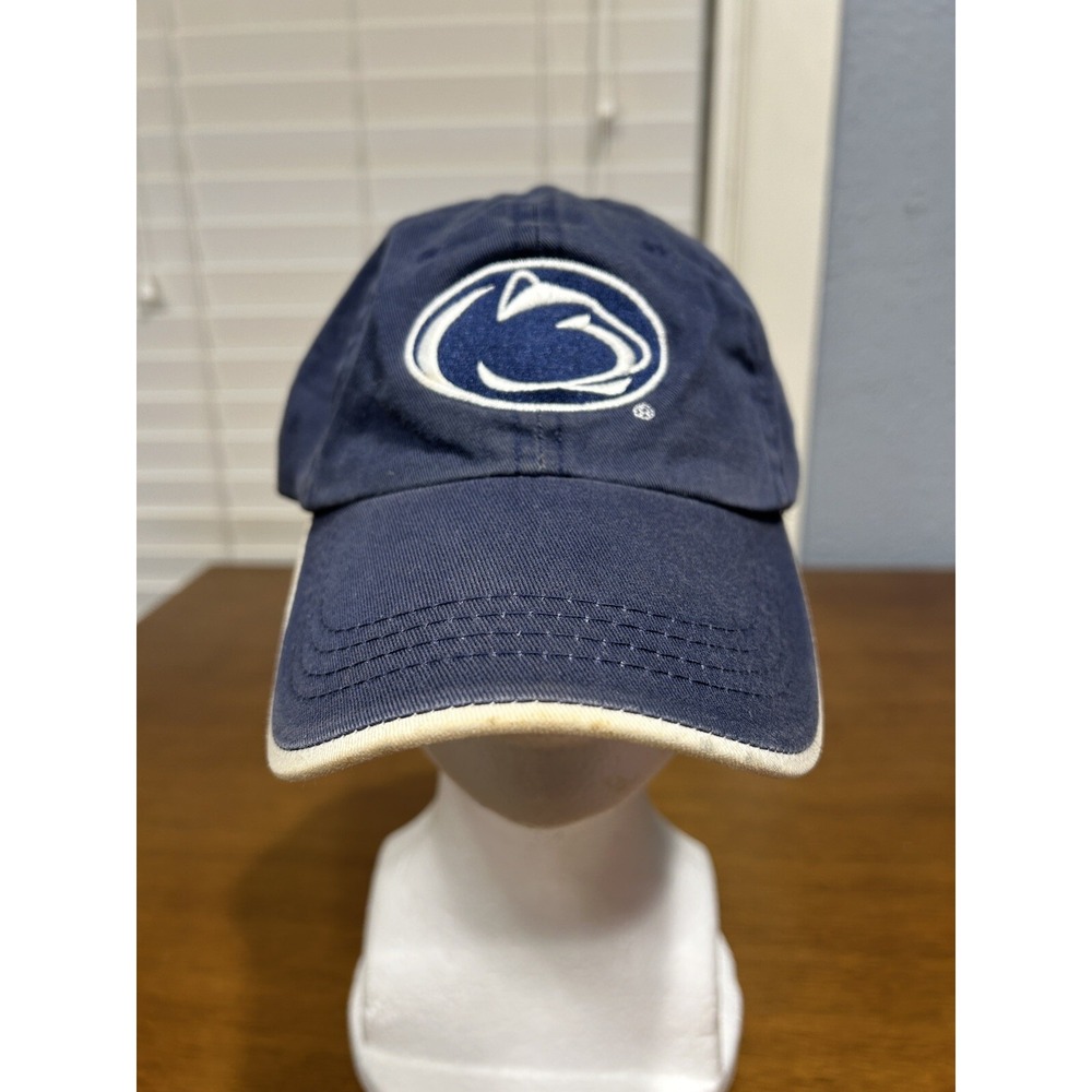 Penn State Nittany Lions NCAA Signature Hat Cap Adjustable Blue & White Logo